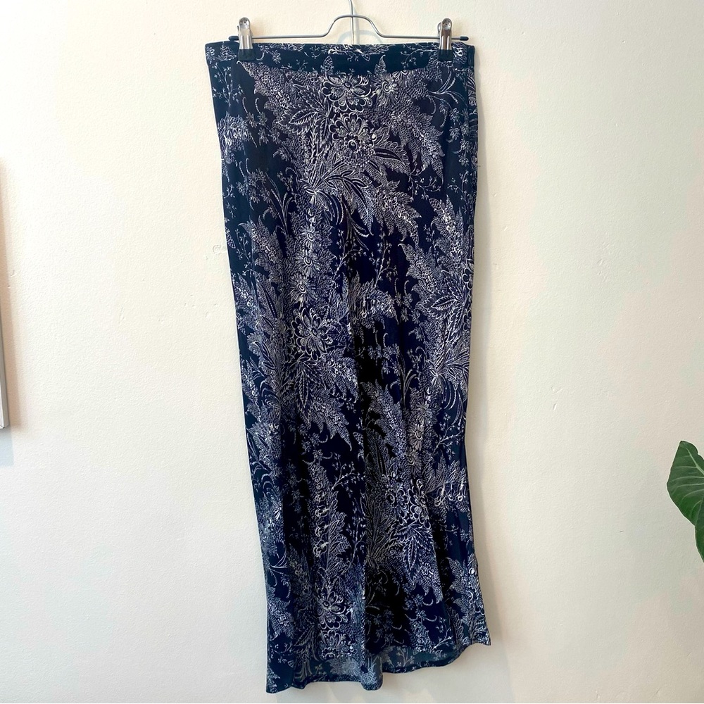 Anthropologie silk bias-cut skirt